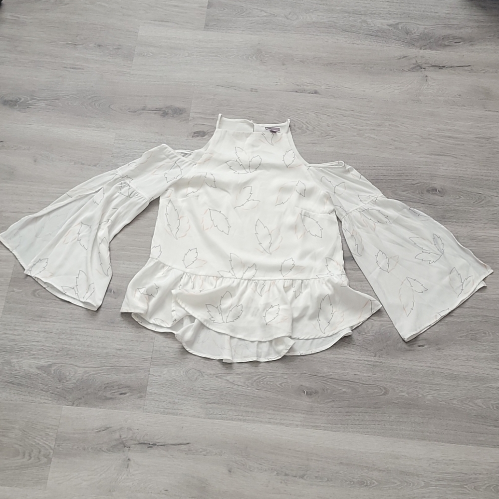 beautiful blouse with leaf design